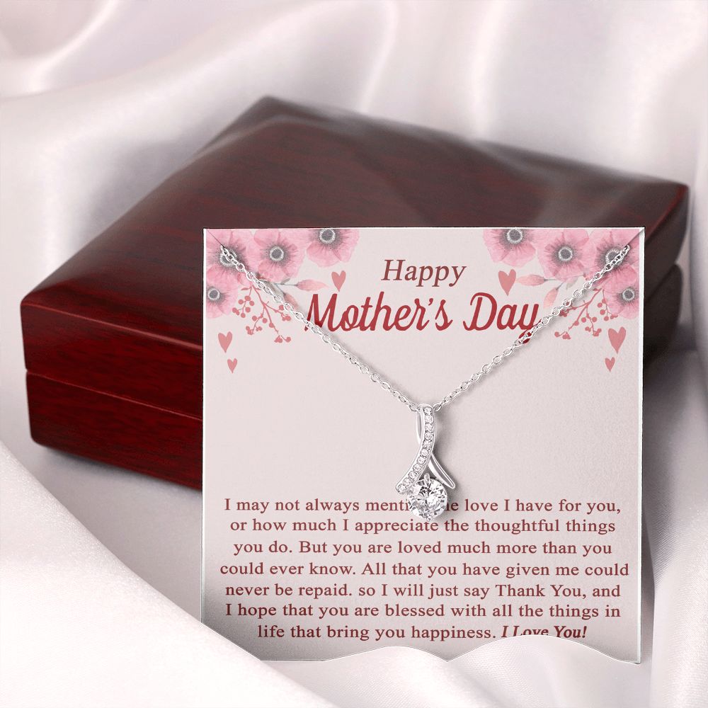 vTo My Mom Angel Mother Necklace Pendant Gift From Daughter Or Son With Message Card Gift For Mom Alluring Beauty Necklace