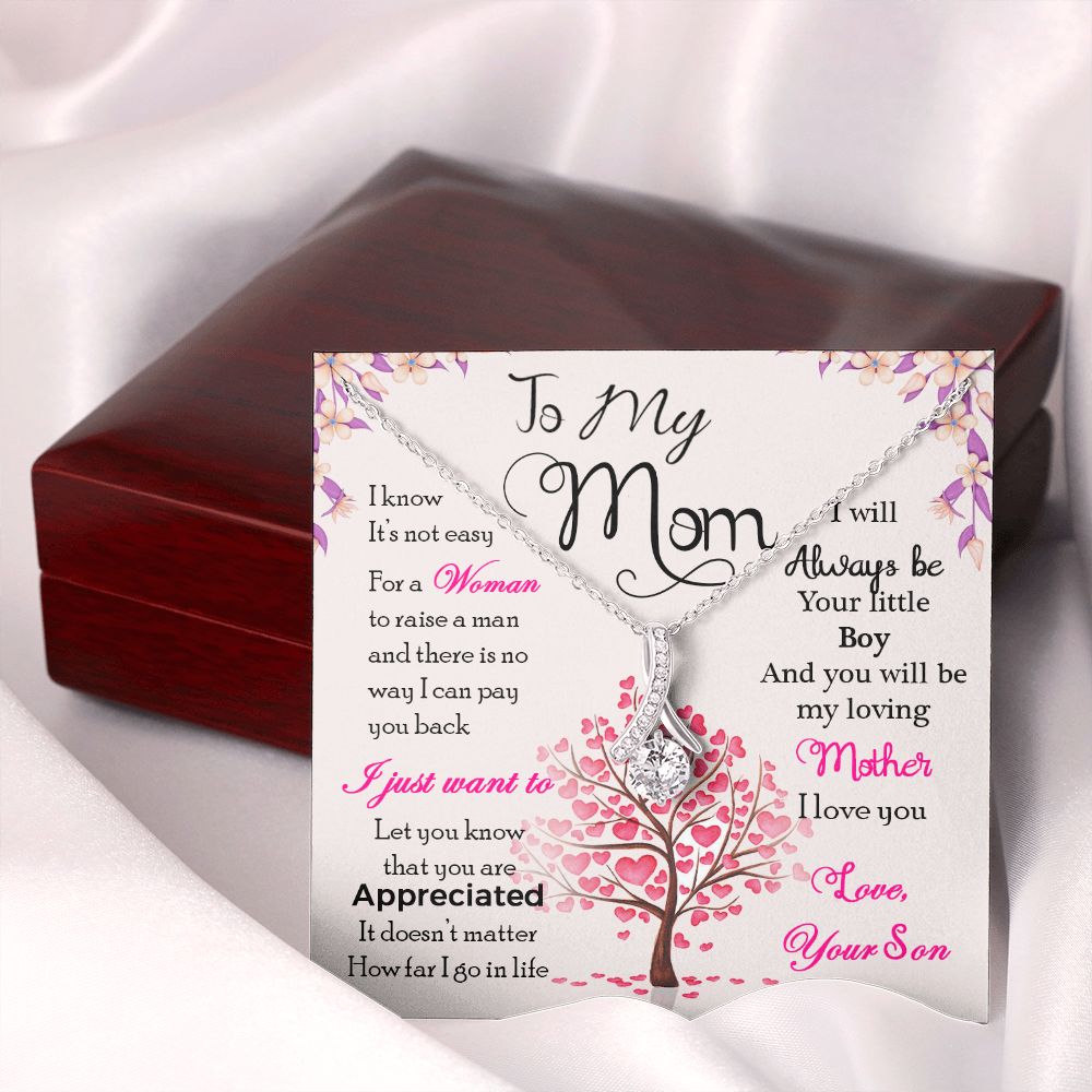 To My Mom Necklace Pendant Gift From Son I Know It's Not Easy For A Woman Necklace For To Mom Happy Mothers Day Mother In Law Gift On Birthday Anniversary Gift 30821 Alluring Beauty Necklace