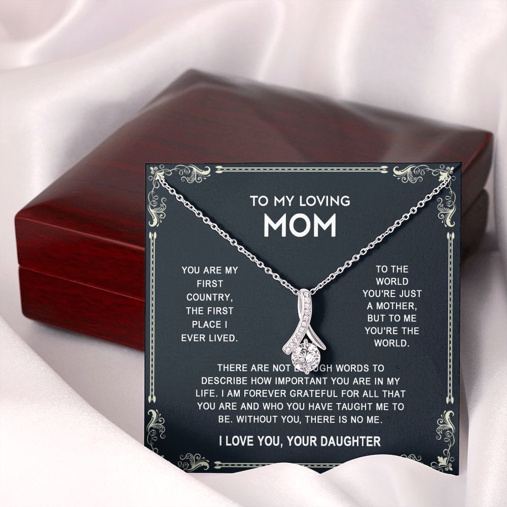 To My Mom Necklace, Gift For Mom, Mother's Day Gift from Daughter, Mom Jewelry Gift for Mothers Day, Birthday Gift for Mother, Moms Gift from Daughter Son, Necklace for Mom Mother 14 Alluring Beauty Necklace