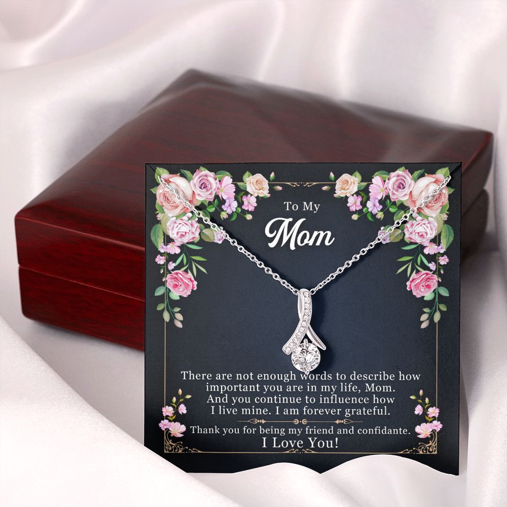 To My Mom Necklace Pendant Gift From Daughter Thank You For Being My Friend And Confidant With Message Card Gift For Mom Alluring Beauty Necklace