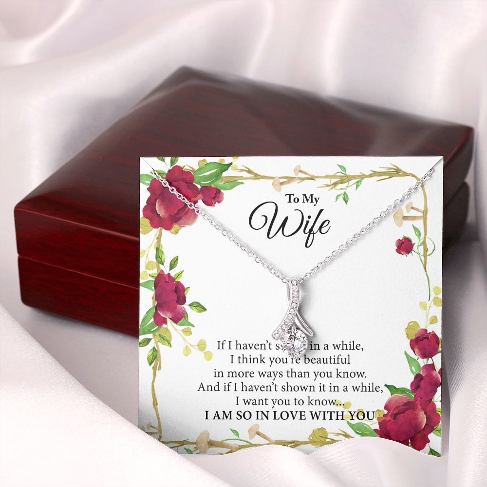 Birthday Gifts For Wife, Necklace Gifts For Wife From Husband, To My Wife Jewelry For Women , To My Wife Necklace  from Husband Wedding Anniversary Present For Wife, Beautiful Wife Jewelry Christmas19 Alluring Beauty Necklace