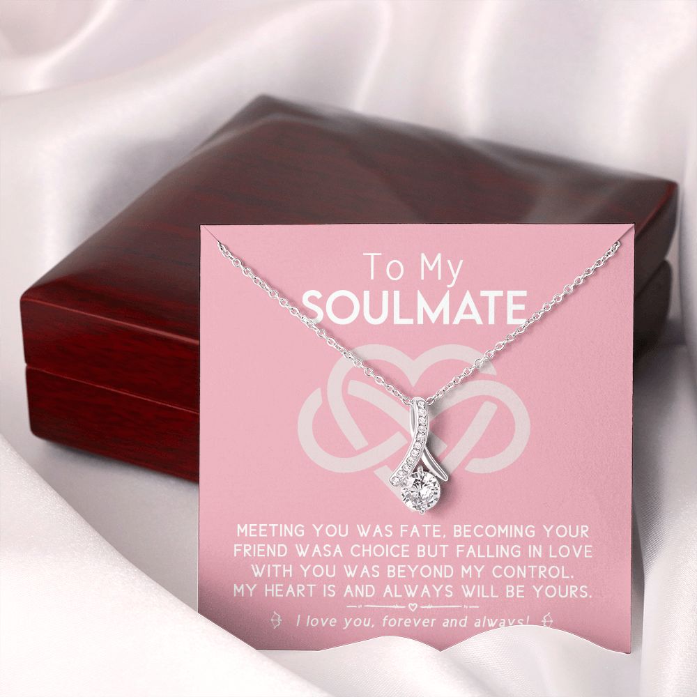 To My Soulmate Forever Love Necklace Gift For Soulmate Jewelry For Girlfriend Alluring Beauty Necklace