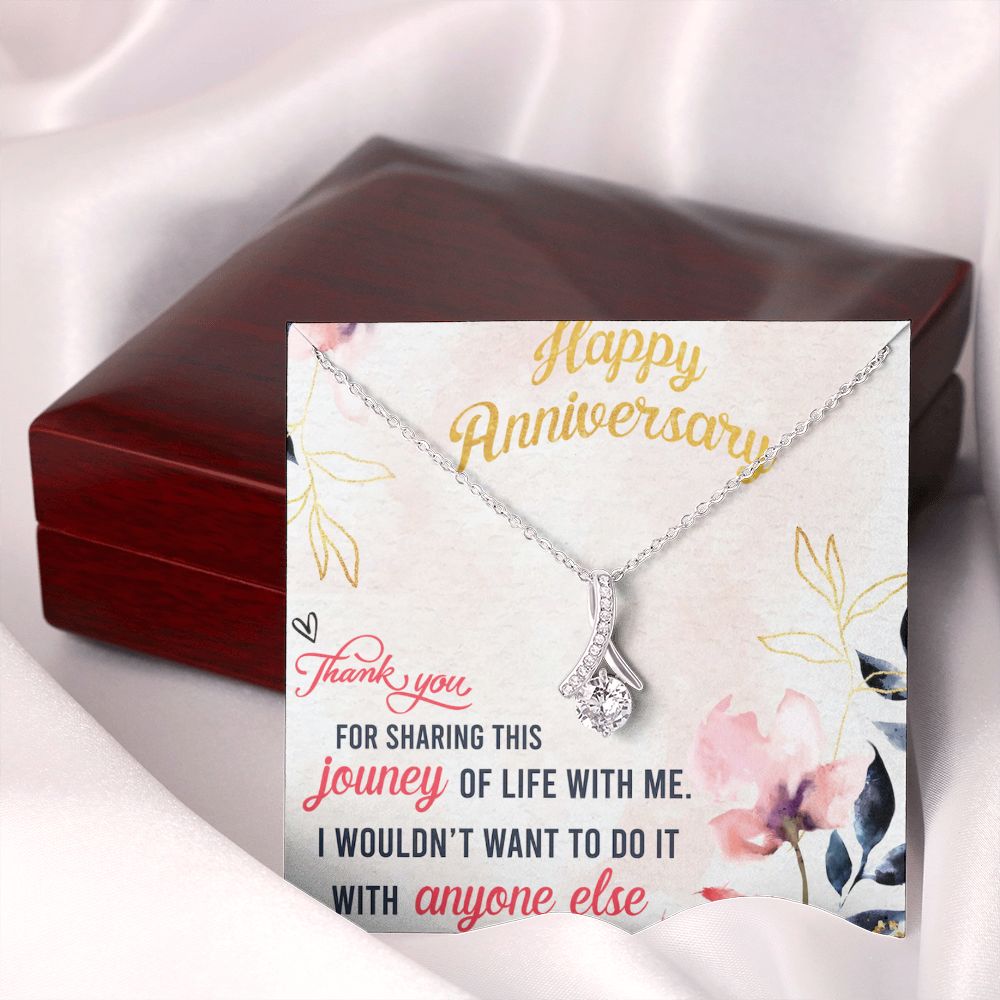 To My Wife Necklace, Wedding Anniversary Jewelry For Women, Necklace For Wife from Husband, Gift For Wife Birthday Gifts From Husband Necklace, Jewelry With Message Card In A Gift Box9 Alluring Beauty Necklace