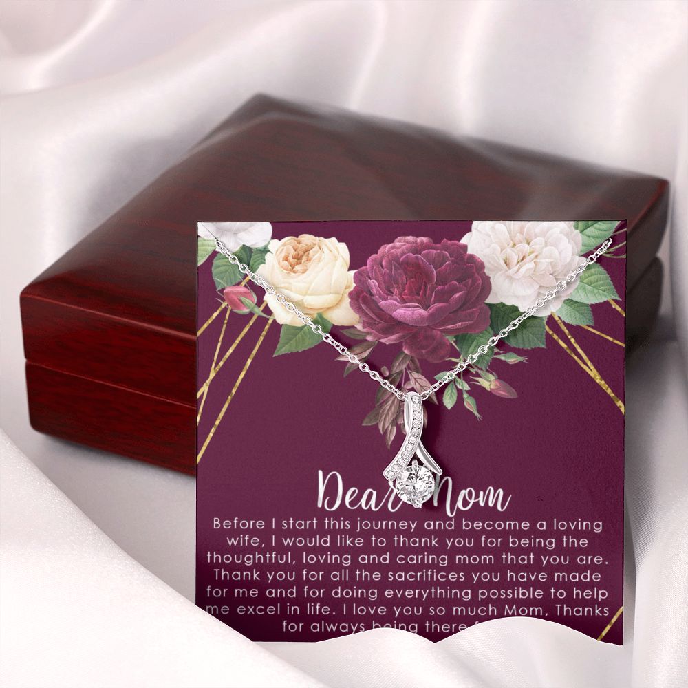 To My Mom Necklace, Gift For Mom, Mother's Day Gift from Daughter, Mom Jewelry Gift for Mothers Day, Birthday Gift for Mother, Moms Gift from Daughter Son, Necklace for Mom Mother2 Alluring Beauty Necklace