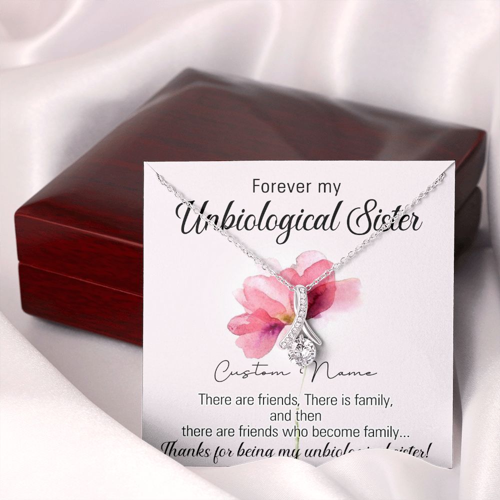 To My Unbiological Sister Necklace for Soul Sister Gift for Big Little Sorority Sister in Law Necklace for Sister Gift Tribe Jewelry Birthday Gift Idea for Best Friend 301 Alluring Beauty Necklace