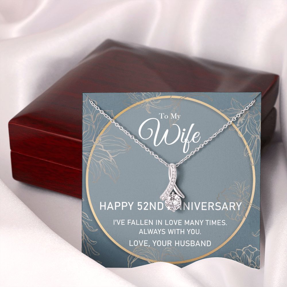 To My Wife Necklace from Husband, Personalized Necklace for Women, Luxury Necklace for Wife from Man Men, Wedding Anniversary Present For Wife, Beautiful Wife Jewelry Christmas Birthday Gifts For Wife5 Alluring Beauty Necklace