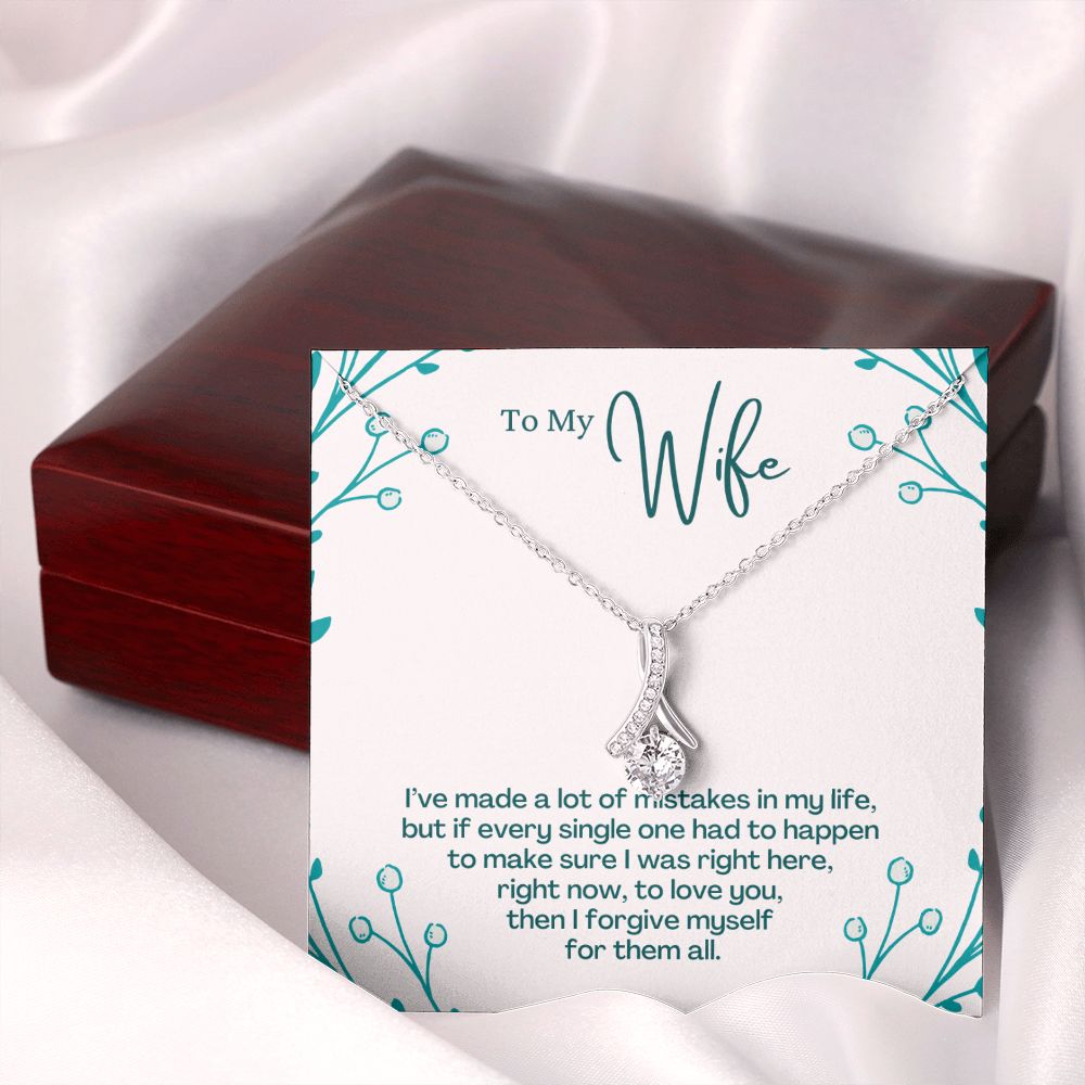 To My Wife Necklace Pendant Gift From Husband I've Made A Lot Of Mistakes With Message Card and Gift Box. Valentine's Day Gift For Wife Future Wife Alluring Beauty Necklace