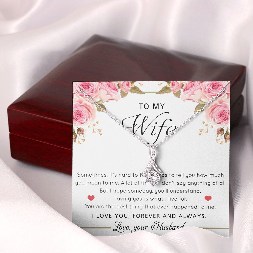 To My Wife Necklace Gift For Wife Birthday Gift For Wife Romantic Gifts For Her Alluring Beauty Necklace