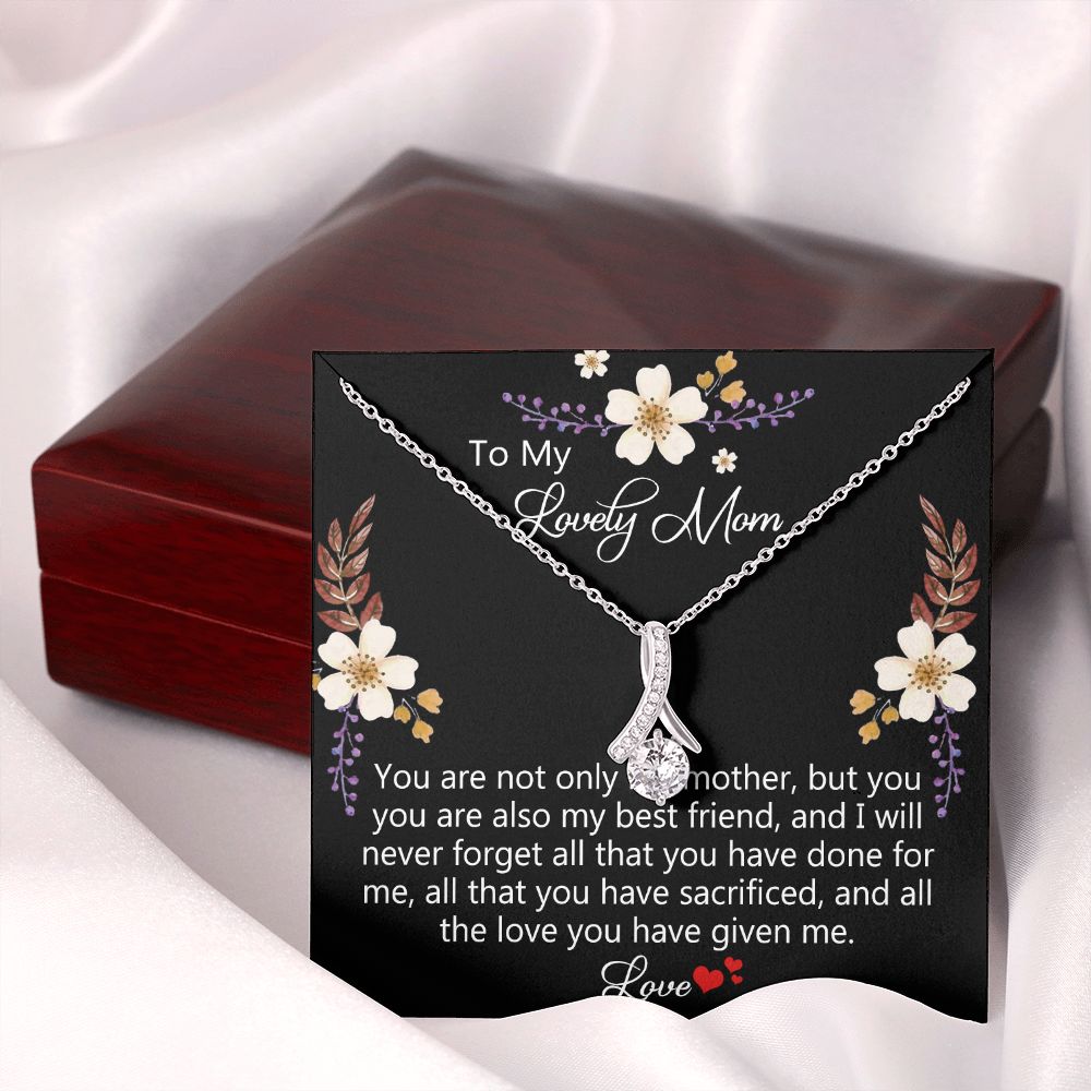 To My Mom Necklace, Gift For Mom, Mother's Day Gift from Daughter, Mom Jewelry Gift for Mothers Day, Birthday Gift for Mother, Moms Gift from Daughter Son, Necklace for Mom Mother15 Alluring Beauty Necklace