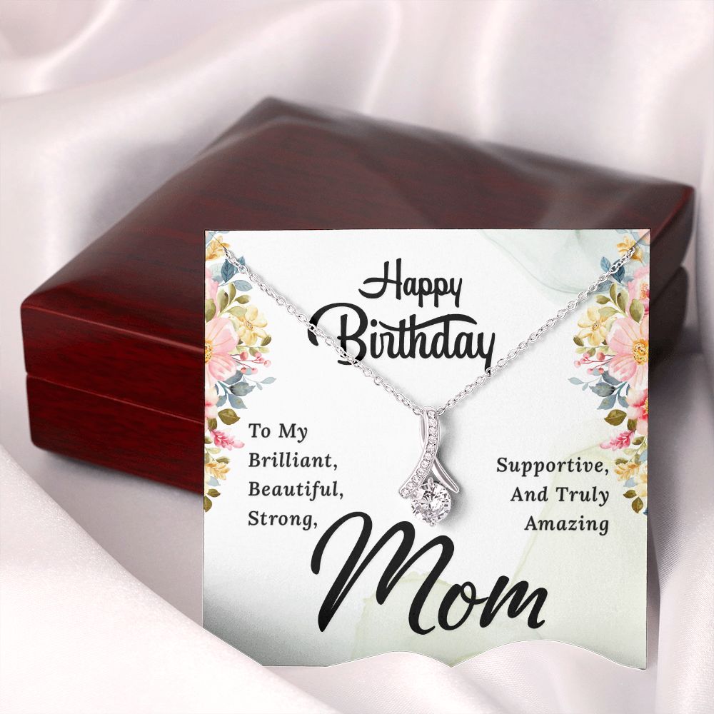 Mom Necklace Gifts for Mom from Daughter to Mom Gifts for Mothers Day from Daughter, To My Mom Necklace from Daughter to Mom Birthday Gifts Necklace with Message Card and Gift Box2229 Alluring Beauty Necklace