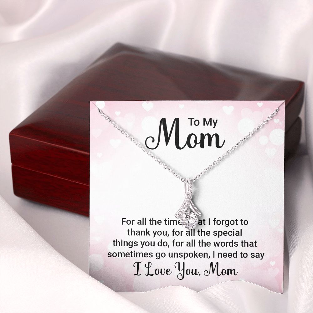 To My Mom Necklace, Gift For Mom, Mother's Day Gift from Daughter, Mom Jewelry Gift for Mothers Day, Birthday Gift for Mother, Moms Gift from Daughter Son, Necklace for Mom Mother 23 Alluring Beauty Necklace