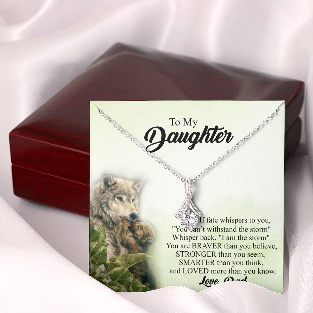 Mother Daughter Gift Ideas, To My Daughter Gift Necklace from Mom, Jewelry Pendant Present for Daughter, Birthday Christmas Gift Graduation Gifts for Daughters, Mother and Daughter Necklace 27 Alluring Beauty Necklace