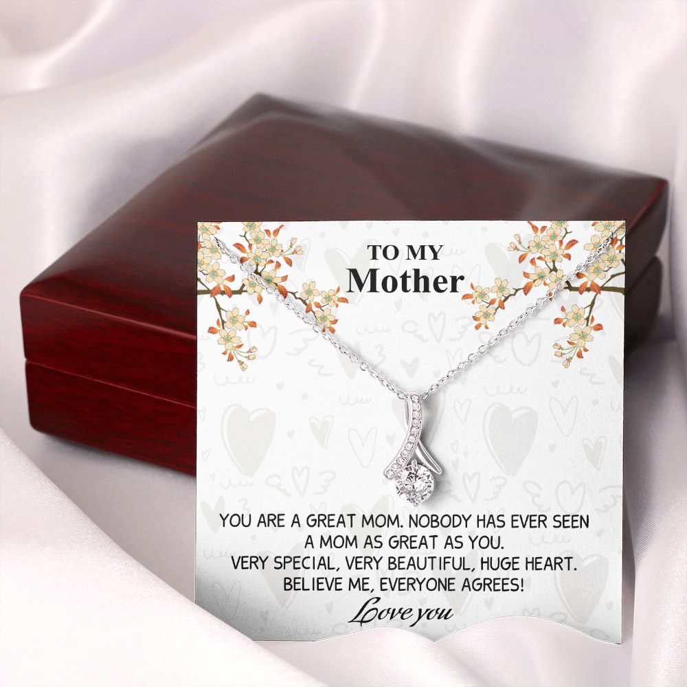 Mom Necklace Gifts for Mom from Daughter to Mom Gifts for Mothers Day from Daughter, To My Mom Necklace from Daughter to Mom Birthday Gifts Necklace with Message Card and Gift Box8 Alluring Beauty Necklace