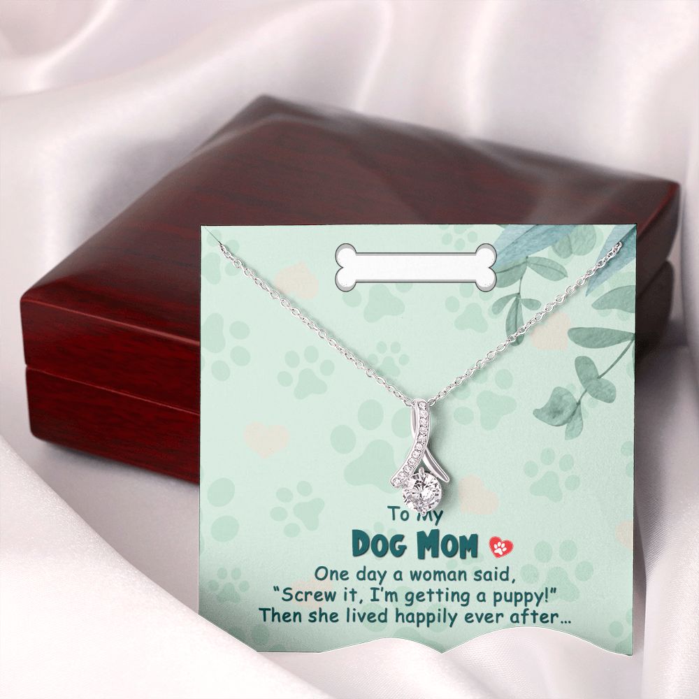 Love Knot Necklace, Dog Mom Gift For Mother's Day, Dog Mom Necklace For Women, Dog Mama Sentimental Gift, Dog Lover Gifts For Her, Unique1 Alluring Beauty Necklace