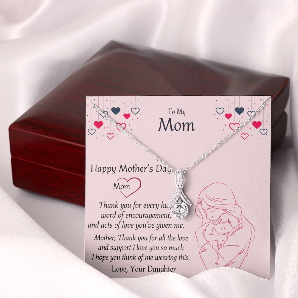 Mom Necklace Gifts for Mom from Daughter to Mom Gifts for Mothers Day from Daughter, To My Mom Necklace from Daughter to Mom Birthday Gifts Necklace with Message Card and Gift Box10 Alluring Beauty Necklace