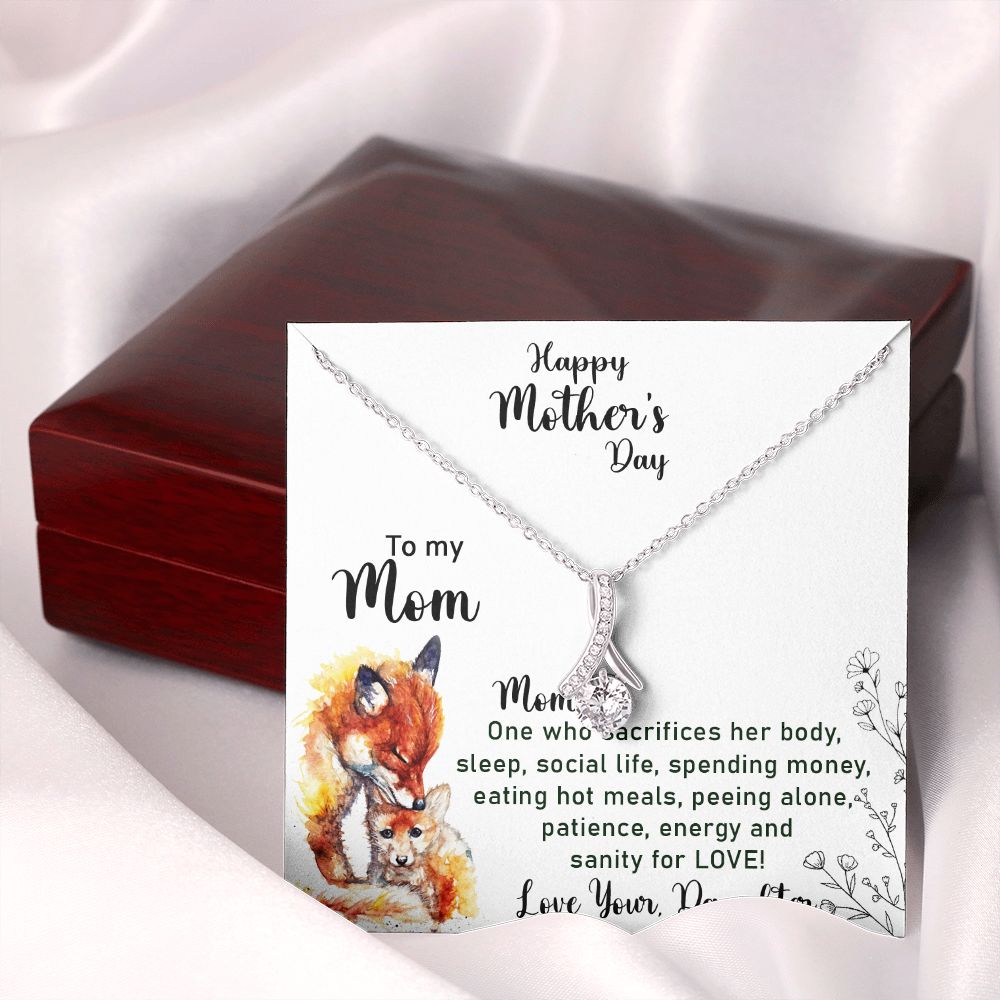 Mom Necklace Gifts for Mom from Daughter to Mom Gifts for Mothers Day from Daughter, To My Mom Necklace from Daughter to Mom Birthday Gifts Necklace with Message Card and Gift Box2223 Alluring Beauty Necklace