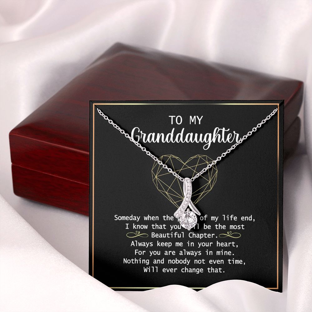 To my Granddaughter Necklace Gift For Granddaughter Birthday Congrats Graduation Alluring Beauty Necklace