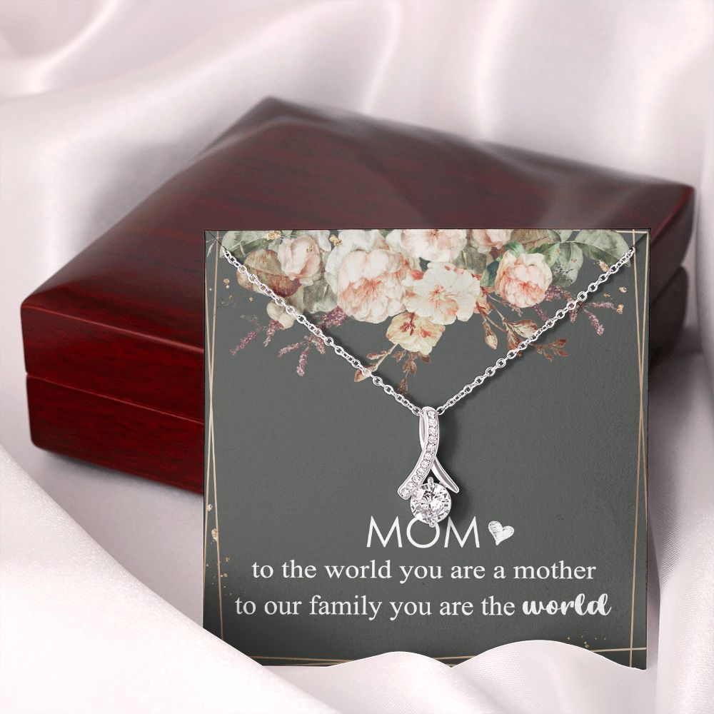 Mom Necklace Gifts for Mom from Daughter to Mom Gifts for Mothers Day from Daughter, To My Mom Necklace from Daughter to Mom Birthday Gifts Necklace with Message Card and Gift Box4 Alluring Beauty Necklace