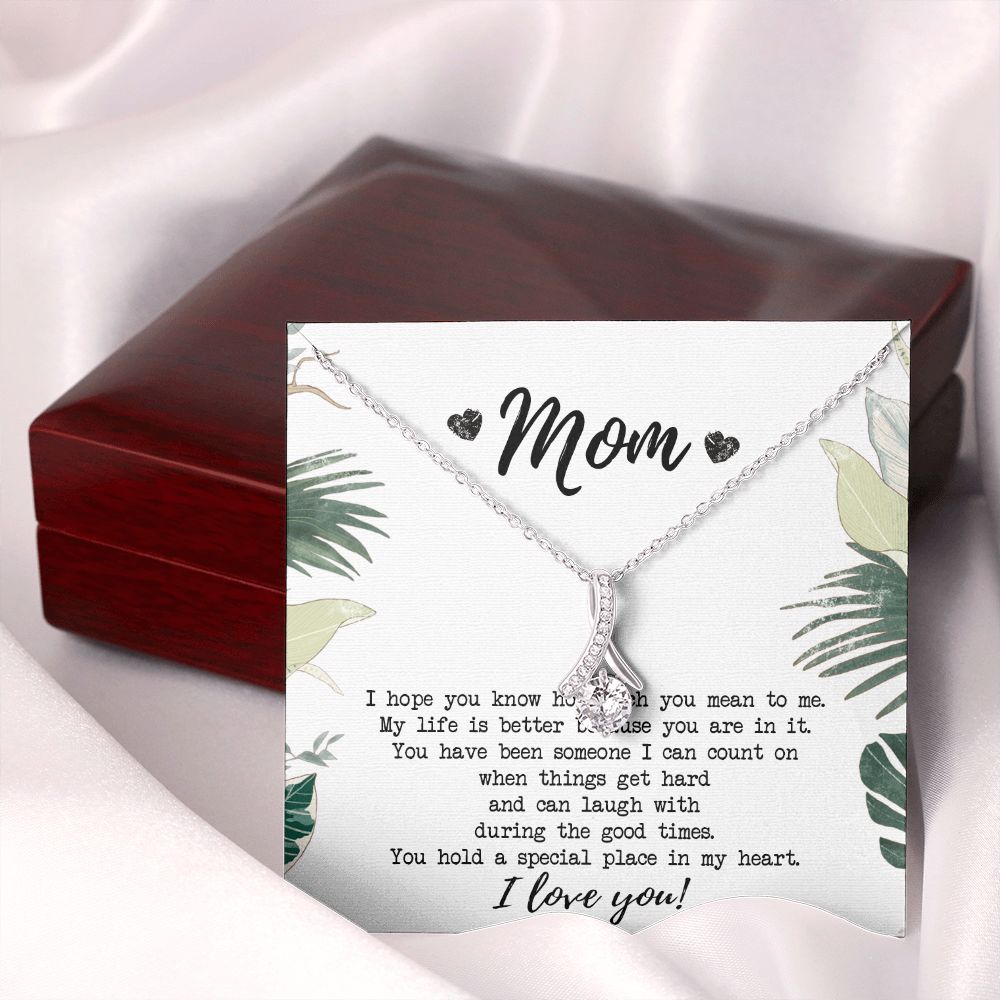 Mothers Day Gift, Gift for Mom, Birthday, Heart Necklace, Mother Daughter Necklace, Gifts for Mom from Daughter, from Son to Mom Alluring Beauty Necklace