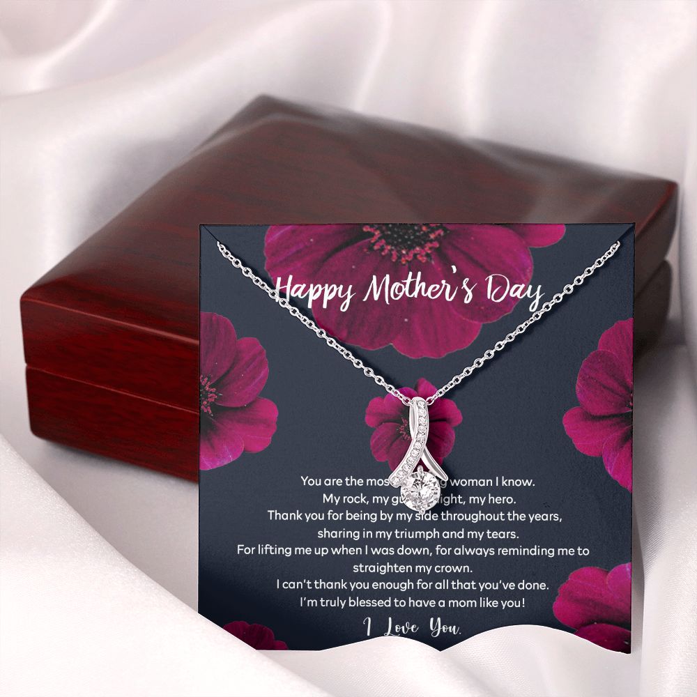 Mom Necklace Gifts for Mom from Daughter to Mom Gifts for Mothers Day from Daughter, To My Mom Necklace from Daughter to Mom Birthday Gifts Necklace with Message Card and Gift Box2235 Alluring Beauty Necklace