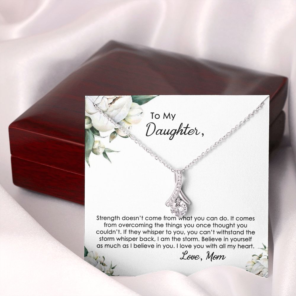 Mother Daughter Gift Ideas, To My Daughter Gift Necklace from Mom, Jewelry Pendant Present for Daughter, Birthday Christmas Gift Graduation Gifts for Daughters, Mother and Daughter Necklace 2140 Alluring Beauty Necklace