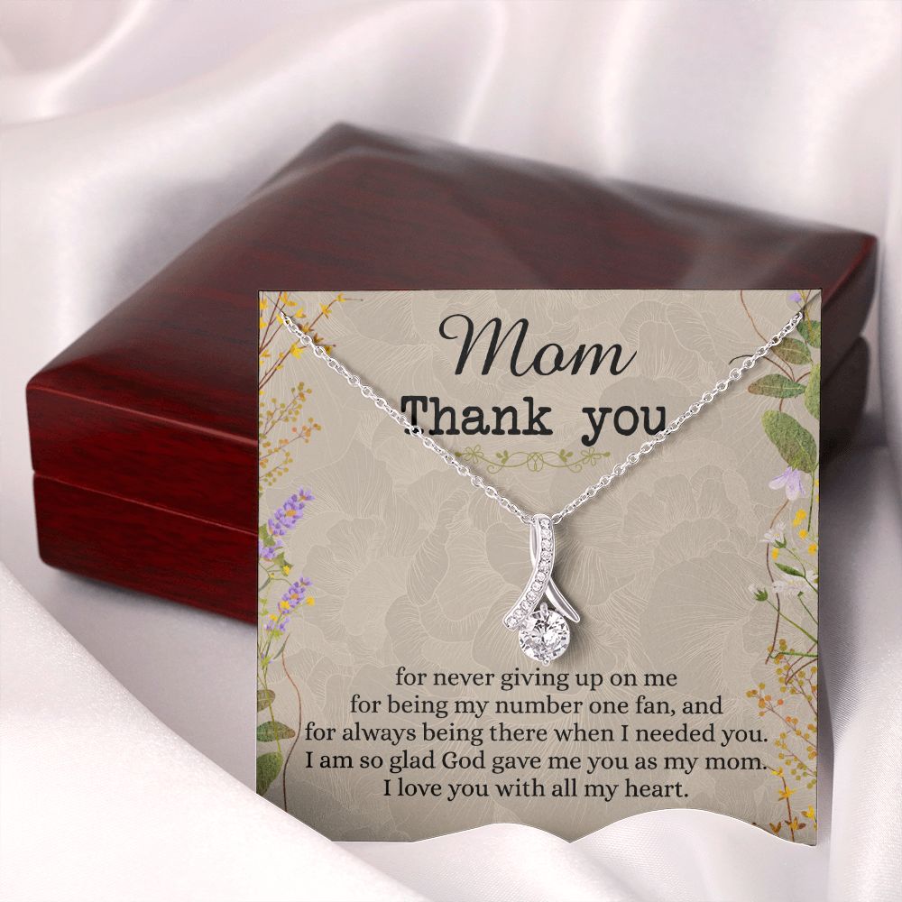To My Mom Necklace, Thank you Mom Gift, Gift for Mom, Mother's Day Gift from Daughter, Mother Daughter gift, Gift from child, Gift for Mom, Mothers Day Necklace for Women Alluring Beauty Necklace
