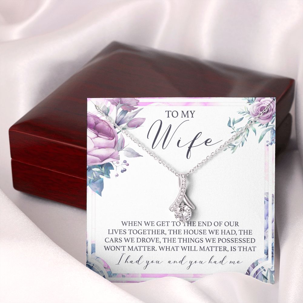 Birthday Gifts For Wife, Necklace Gifts For Wife From Husband, To My Wife Jewelry For Women , To My Wife Necklace  from Husband Wedding Anniversary Present For Wife, Beautiful Wife Jewelry Christmas 5 Alluring Beauty Necklace