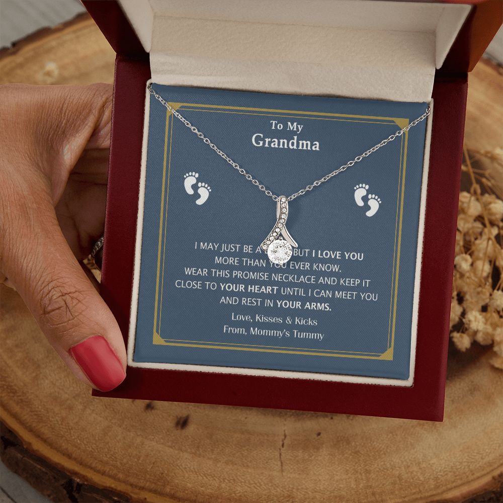 To My Grandma Necklace, Gift for Grandmother Necklace, Mothers Day Gift For Grandma Nana, Grandma Jewelry From Grandchildren GrandKids , Jewelry Box Gift For Grandma Grandmother17 Alluring Beauty Necklace