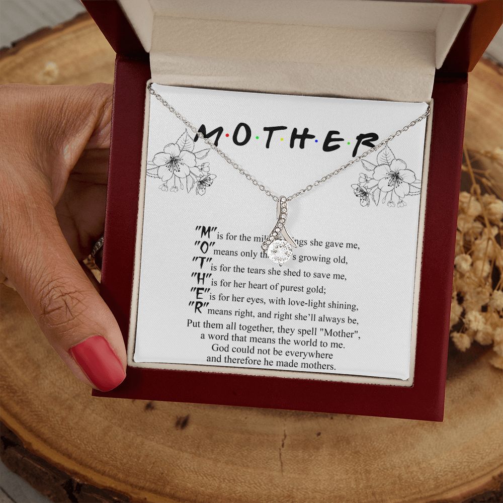 Mom Necklace Gifts for Mom from Daughter to Mom Gifts for Mothers Day from Daughter, To My Mom Necklace from Daughter to Mom Birthday Gifts Necklace with Message Card and Gift Box2224 Alluring Beauty Necklace