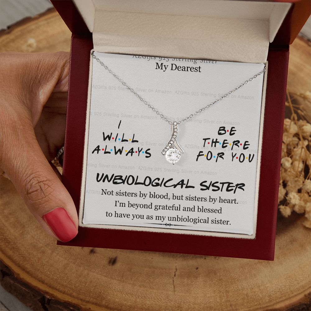 To My Unbiological Sister Necklace Pendant Gift for Soul Sister Unbiological Sister Gift for Women Girls My Unbiological Sister Jewelry Birthday Gift Idea 301 Alluring Beauty Necklace