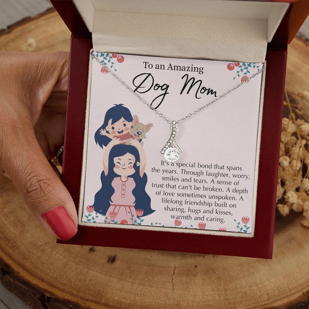 Love Knot Necklace, Dog Mom Gift For Mother's Day, Dog Mom Necklace For Women, Dog Mama Sentimental Gift, Dog Lover Gifts For Her, Unique Alluring Beauty Necklace