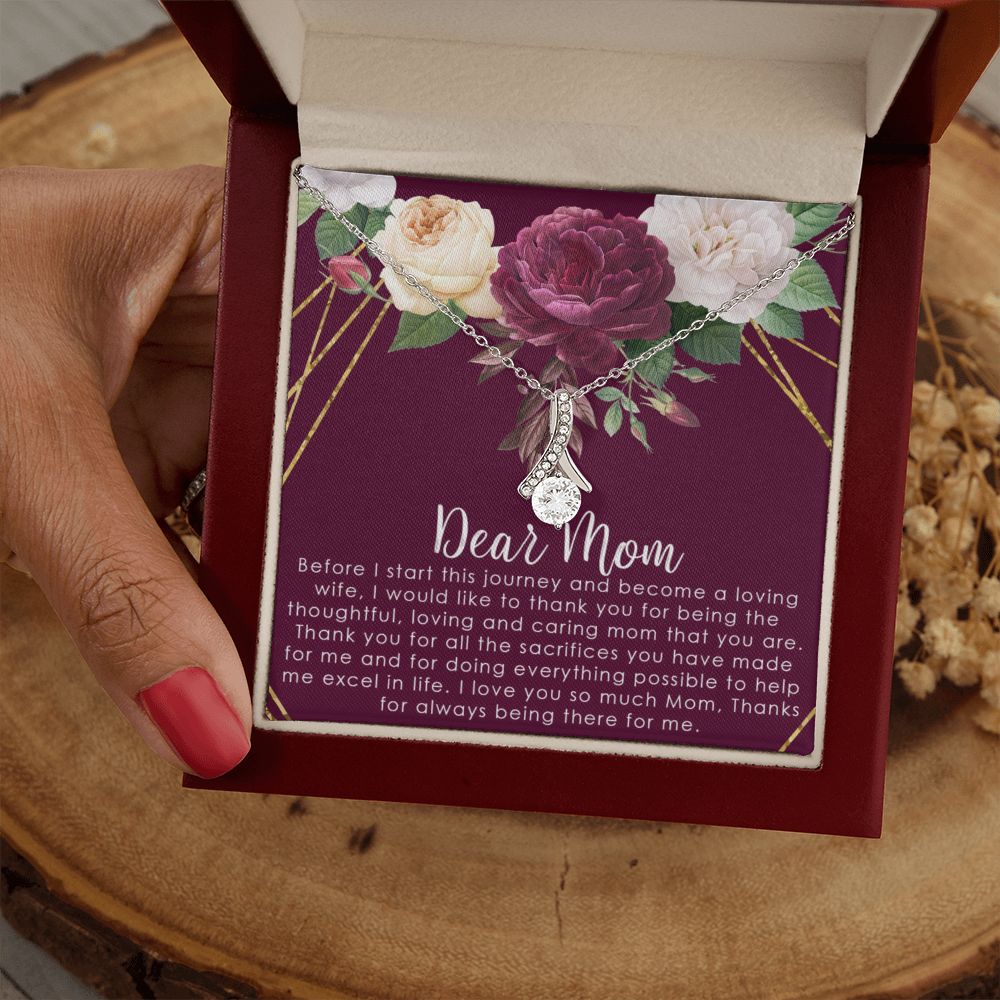 To My Mom Necklace, Gift For Mom, Mother's Day Gift from Daughter, Mom Jewelry Gift for Mothers Day, Birthday Gift for Mother, Moms Gift from Daughter Son, Necklace for Mom Mother2 Alluring Beauty Necklace