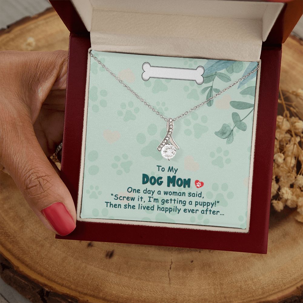 Love Knot Necklace, Dog Mom Gift For Mother's Day, Dog Mom Necklace For Women, Dog Mama Sentimental Gift, Dog Lover Gifts For Her, Unique1 Alluring Beauty Necklace