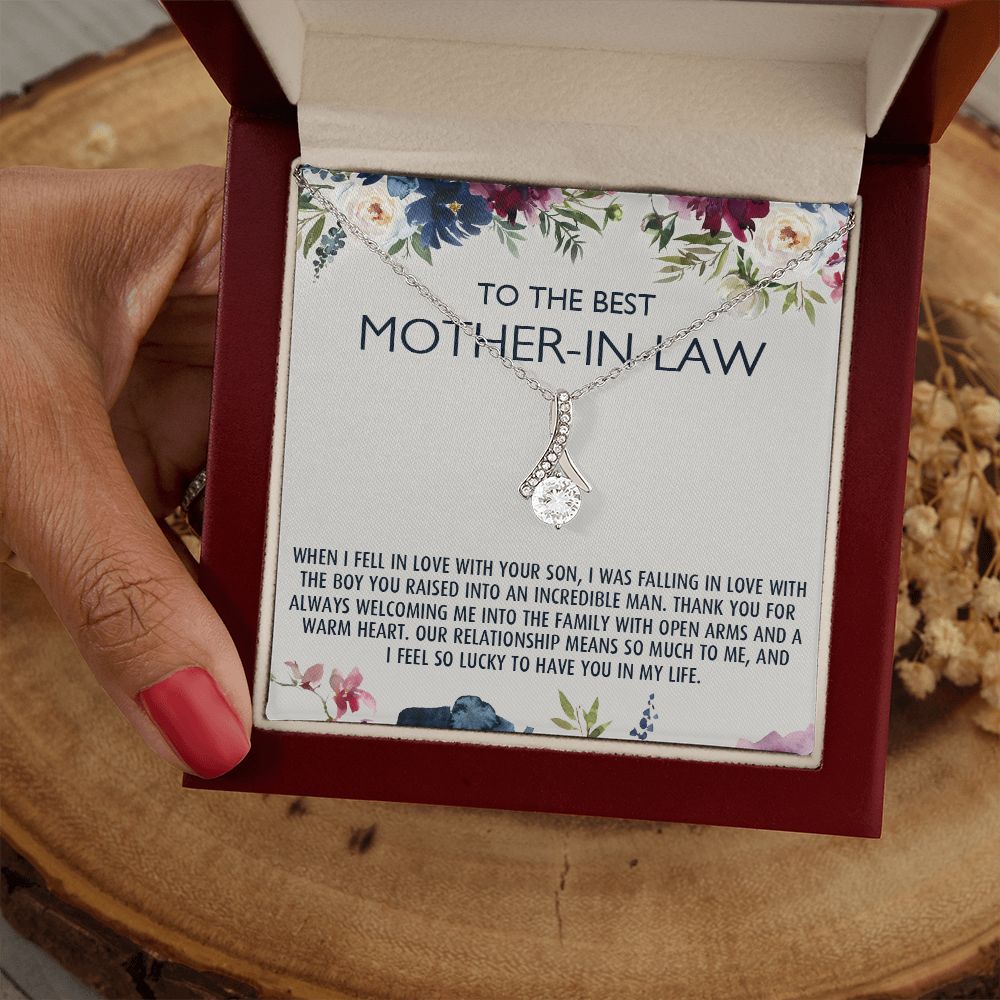 To My Mother-In-Law Gift Mothers Day Gift Necklace Mother-In-Law Gifts Jewelry Alluring Beauty Necklace