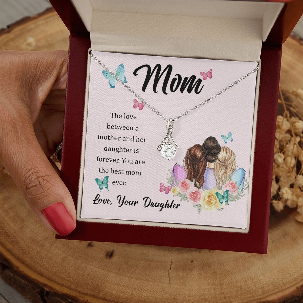 Mom Necklace Gifts for Mom from Daughter to Mom Gifts for Mothers Day from Daughter, To My Mom Necklace from Daughter to Mom Birthday Gifts Necklace with Message Card and Gift Box21 Alluring Beauty Necklace