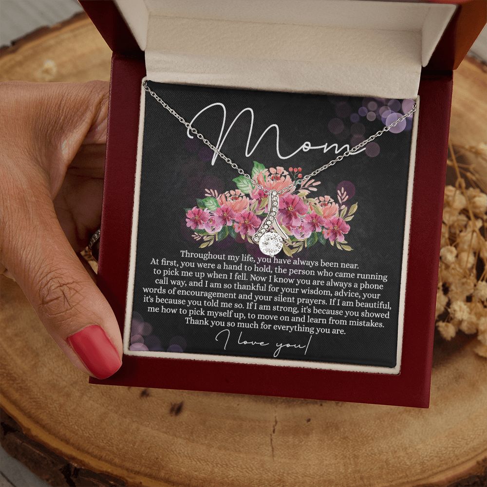 To My Mom Necklace, Mom Gifts, Mom Jewelry Box, Necklace for Mom, Gifts for Mom, Mother's Day Necklace Jewelry Gift For Mom, Birthday Gift For Mom, Thank you Mom Gift Alluring Beauty Necklace