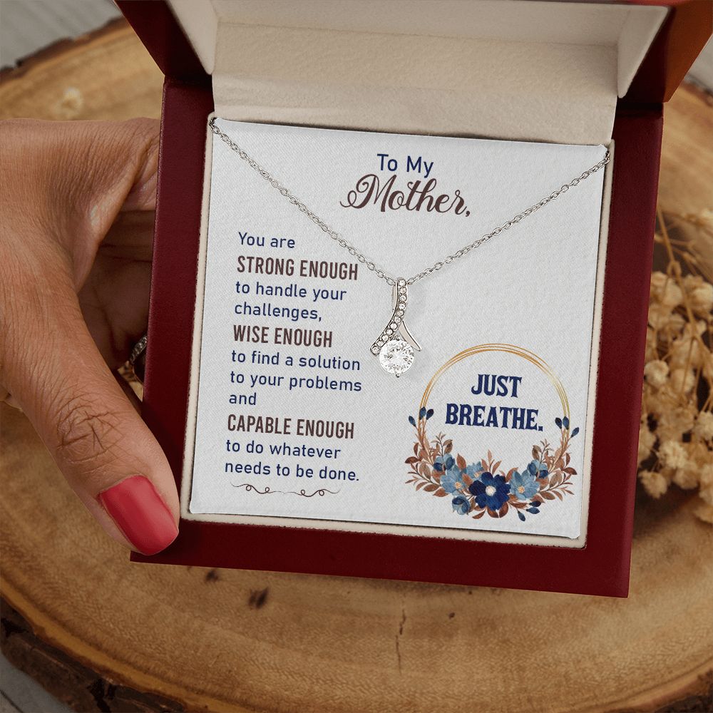 To My Mother Necklace Pendant Gift From Daughter In Law Necklace Strong Enough Gift For To Mom Happy Mother's Day Mother In Law Gift On Birthday Anniversary Gift 30821 Alluring Beauty Necklace