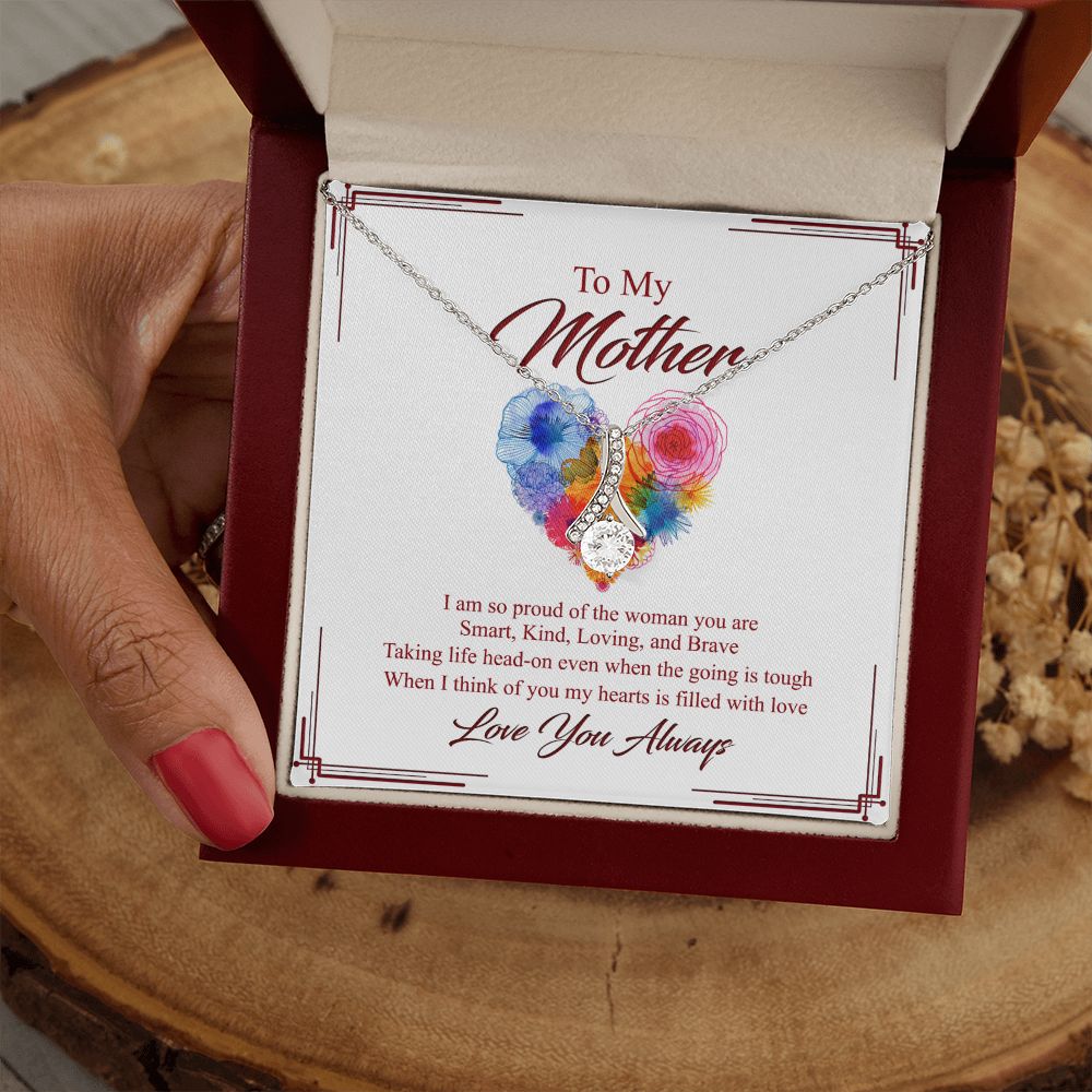 To My Mom Necklace, Gift For Mom, Mother's Day Gift from Daughter, Mom Jewelry Gift for Mothers Day, Birthday Gift for Mother, Moms Gift from Daughter Son, Necklace for Mom Mother 8 Alluring Beauty Necklace