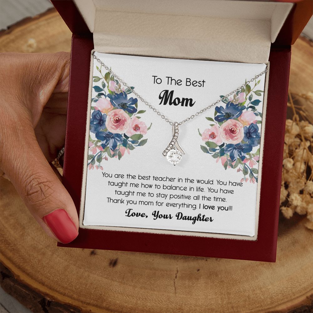 To My Mom Necklace, Gift For Mom, Mother's Day Gift from Daughter, Mom Jewelry Gift for Mothers Day, Birthday Gift for Mother, Moms Gift from Daughter Son, Necklace for Mom Mother 7 Alluring Beauty Necklace