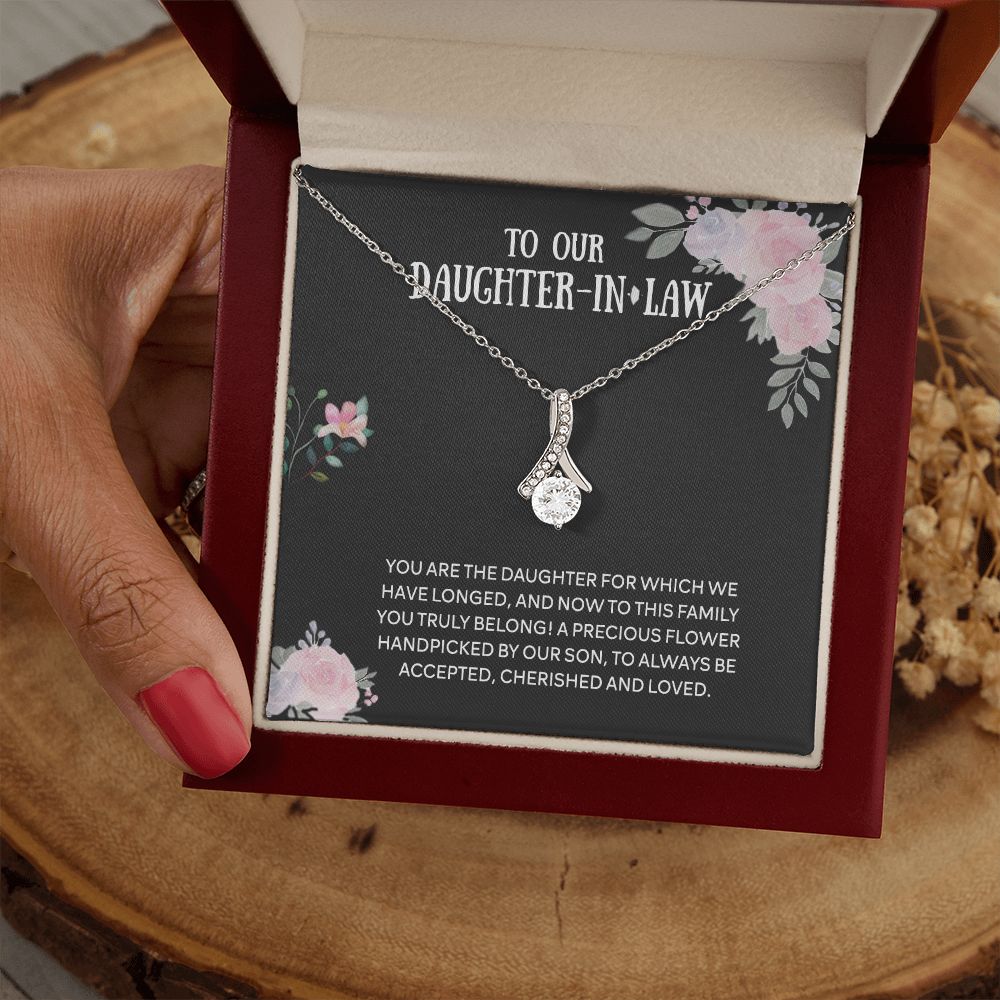 To Our Daughter-in-law Necklace from Mother-in-law Daughter-in-law Birthday Gift Alluring Beauty Necklace