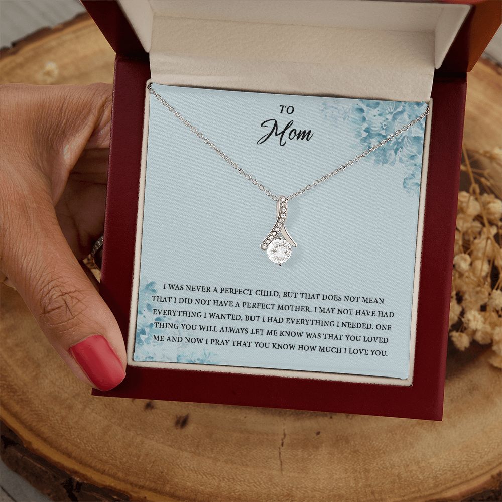 Mom Necklace Gifts for Mom from Daughter to Mom Gifts for Mothers Day from Daughter, To My Mom Necklace from Daughter to Mom Birthday Gifts Necklace with Message Card and Gift Box2227 Alluring Beauty Necklace