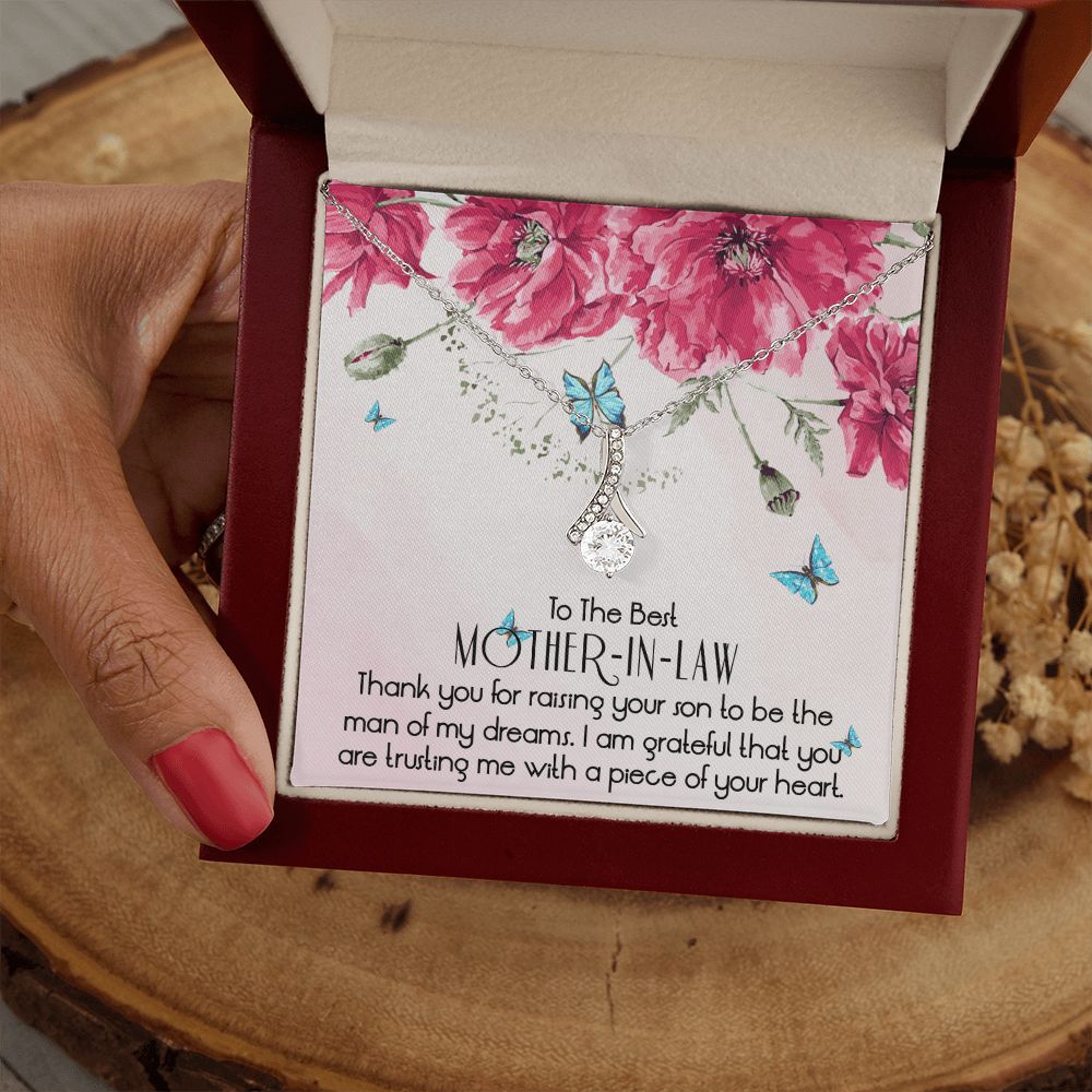 To The Best Mother In Law Necklace, Mother In Law Gifts, Mothers Day Gifts Necklace Alluring Beauty Necklace