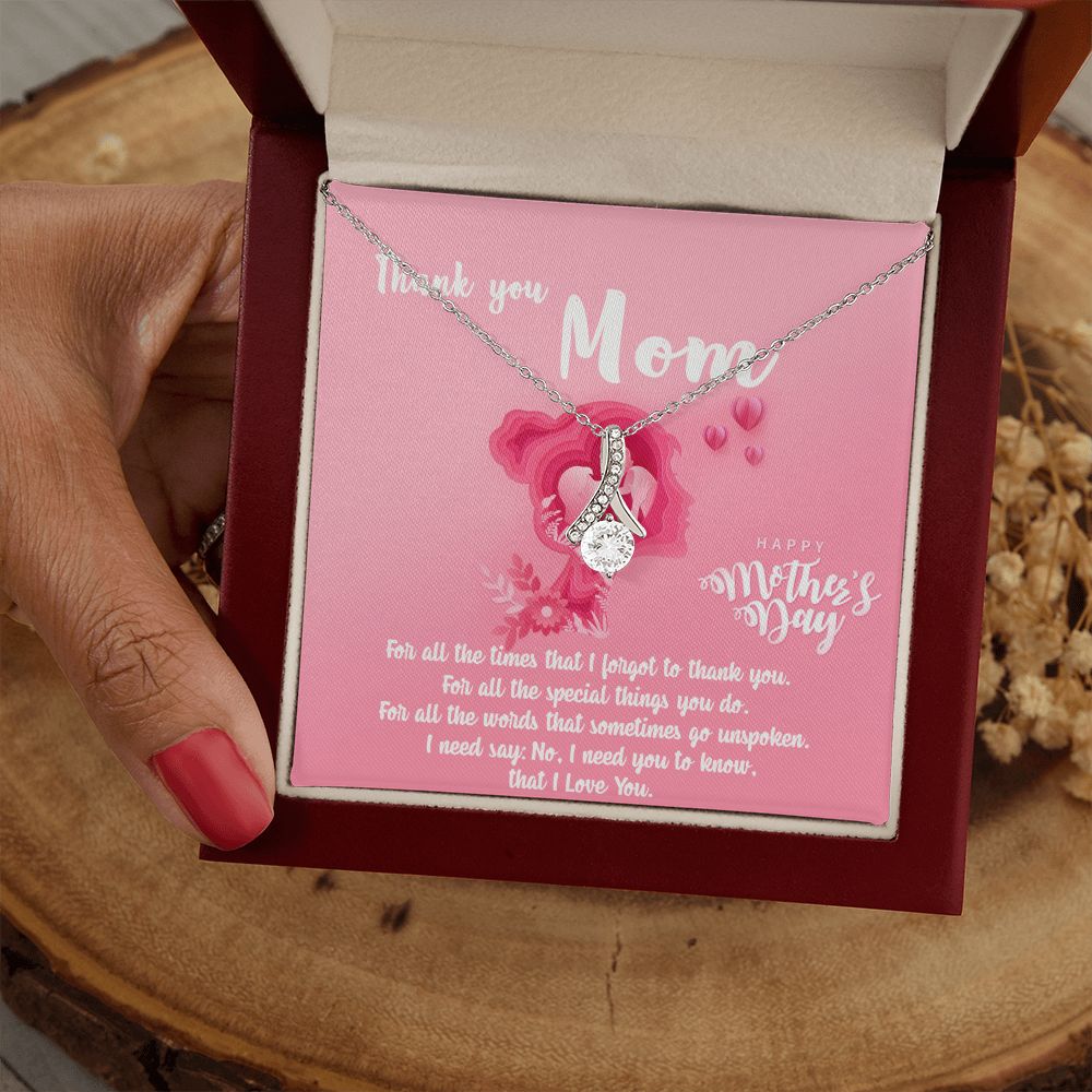 Mom Necklace Gifts for Mom from Daughter to Mom Gifts for Mothers Day from Daughter, To My Mom Necklace from Daughter to Mom Birthday Gifts Necklace with Message Card and Gift Box5 Alluring Beauty Necklace