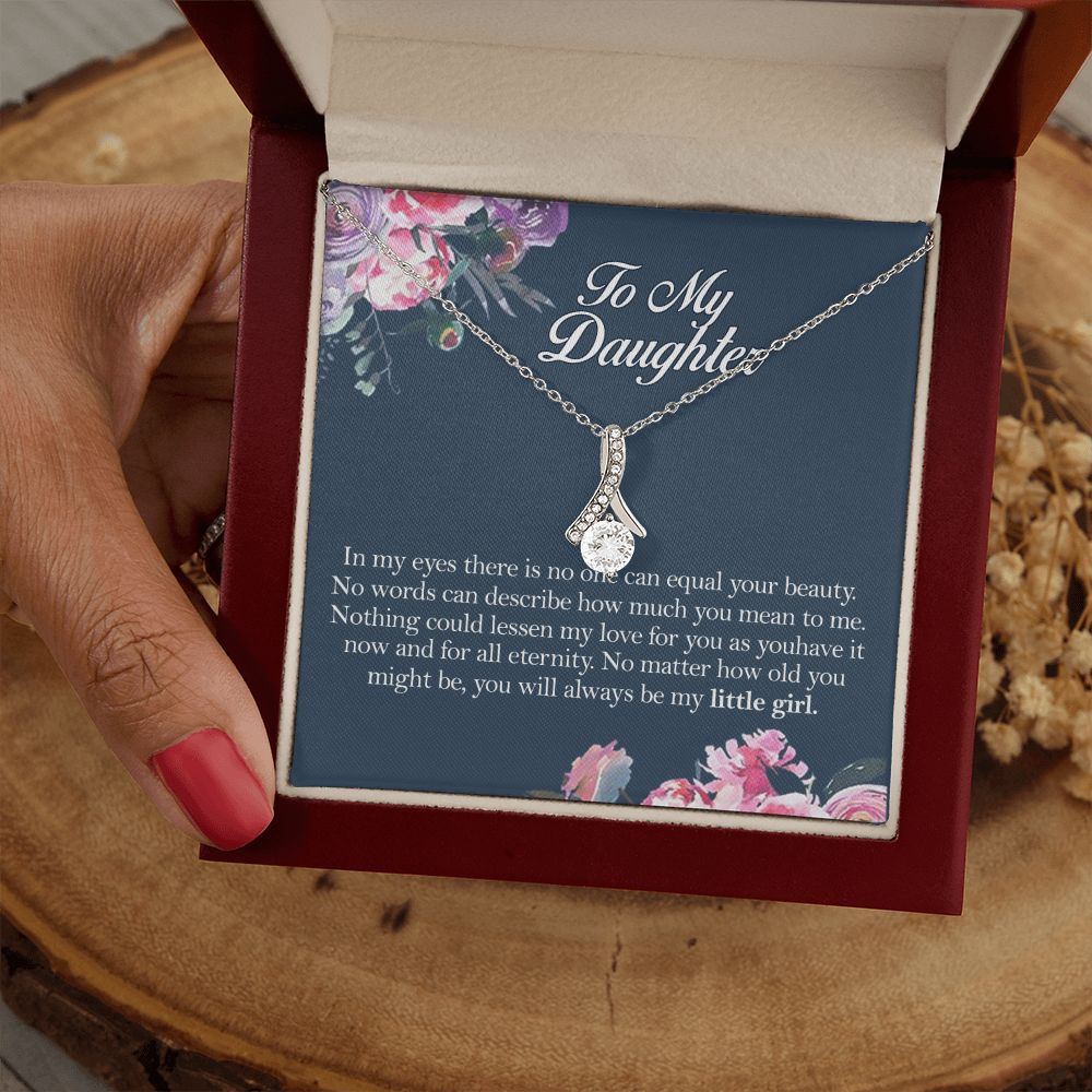 Mother Daughter Gift Ideas, To My Daughter Gift Necklace from Mom, Jewelry Pendant Present for Daughter, Birthday Christmas Gift Graduation Gifts for Daughters, Mother and Daughter Necklace 2139 Alluring Beauty Necklace