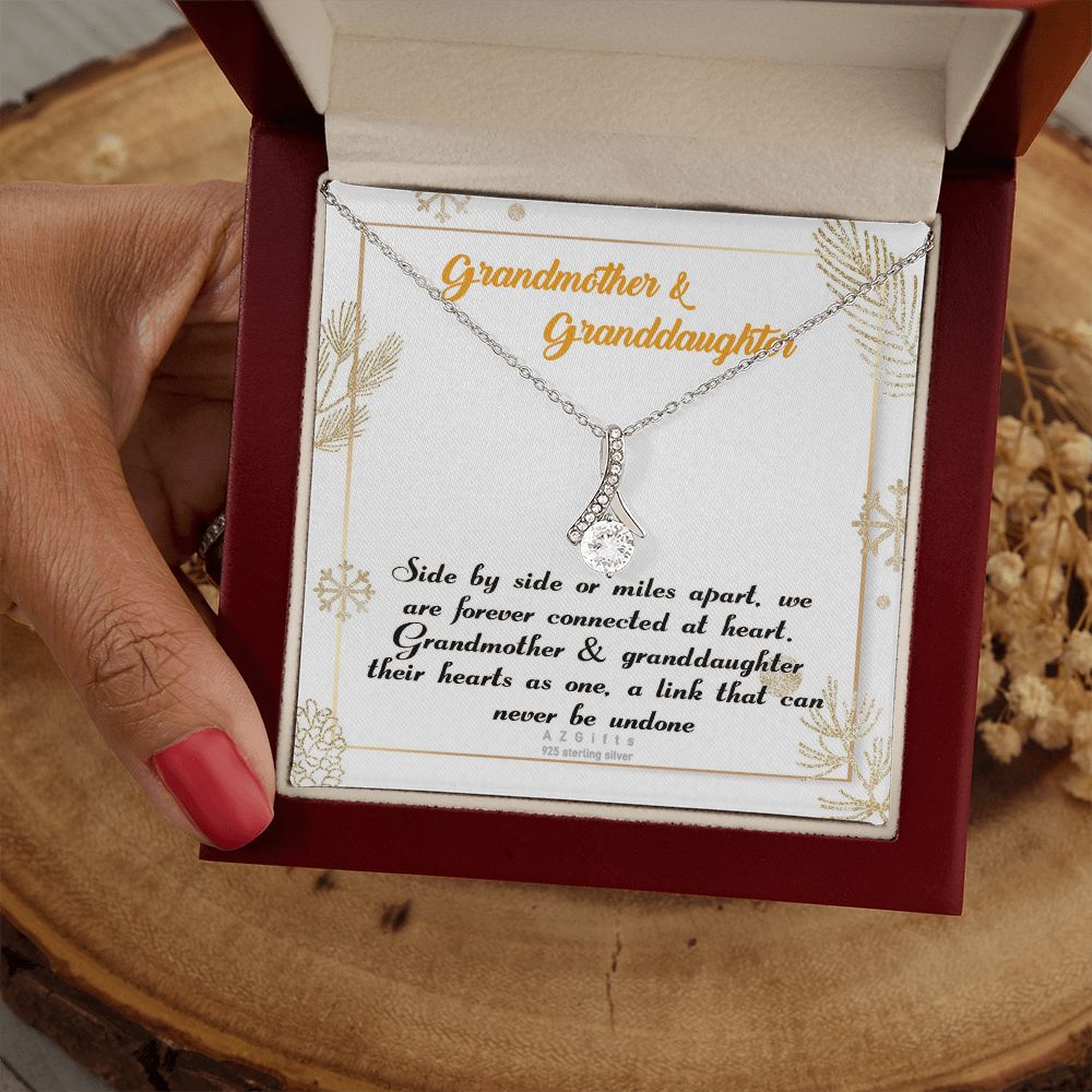 To My Grandma Necklace, Gift for Grandmother Necklace, Mothers Day Gift For Grandma Nana, Grandma Jewelry From Grandchildren GrandKids , Jewelry Box Gift For Grandma Grandmother14 Alluring Beauty Necklace