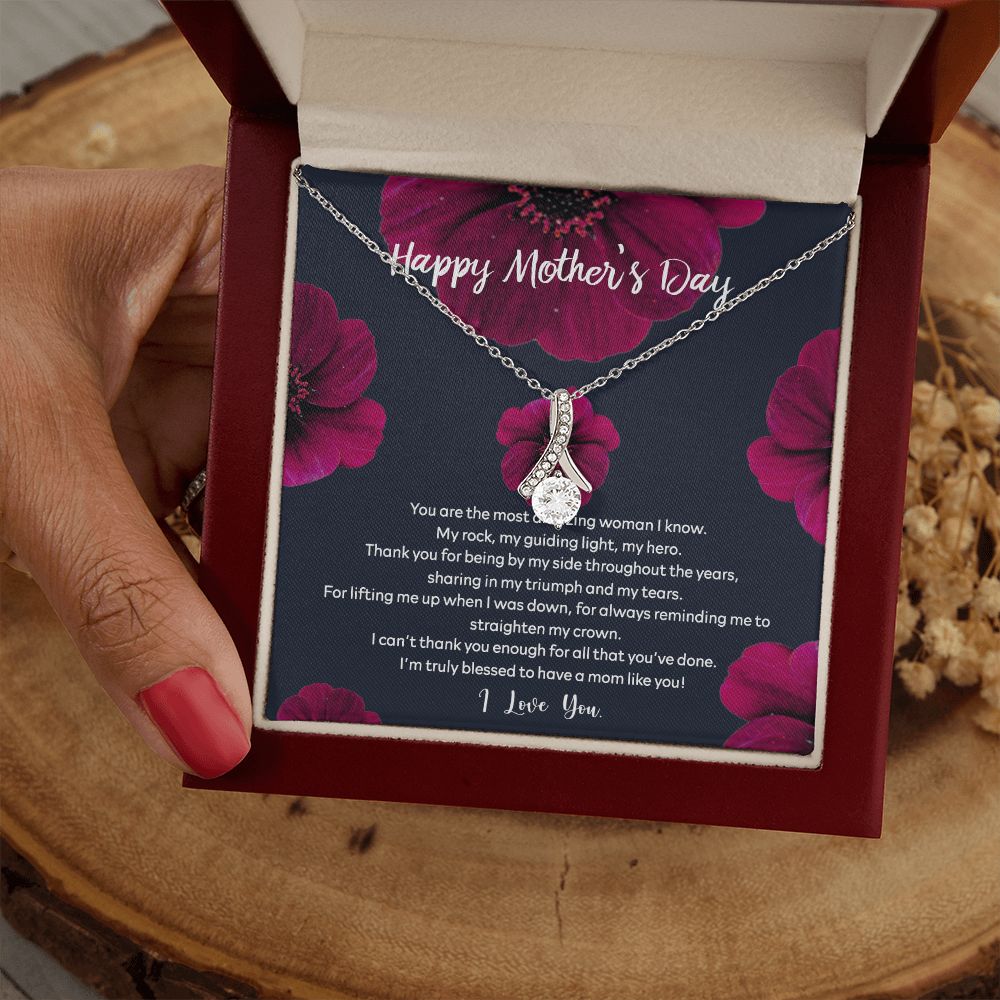 Mom Necklace Gifts for Mom from Daughter to Mom Gifts for Mothers Day from Daughter, To My Mom Necklace from Daughter to Mom Birthday Gifts Necklace with Message Card and Gift Box2235 Alluring Beauty Necklace