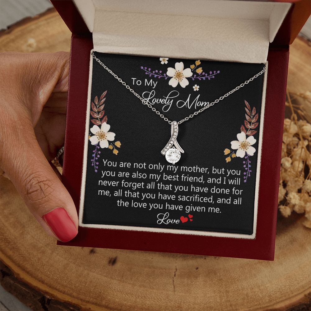 To My Mom Necklace, Gift For Mom, Mother's Day Gift from Daughter, Mom Jewelry Gift for Mothers Day, Birthday Gift for Mother, Moms Gift from Daughter Son, Necklace for Mom Mother15 Alluring Beauty Necklace