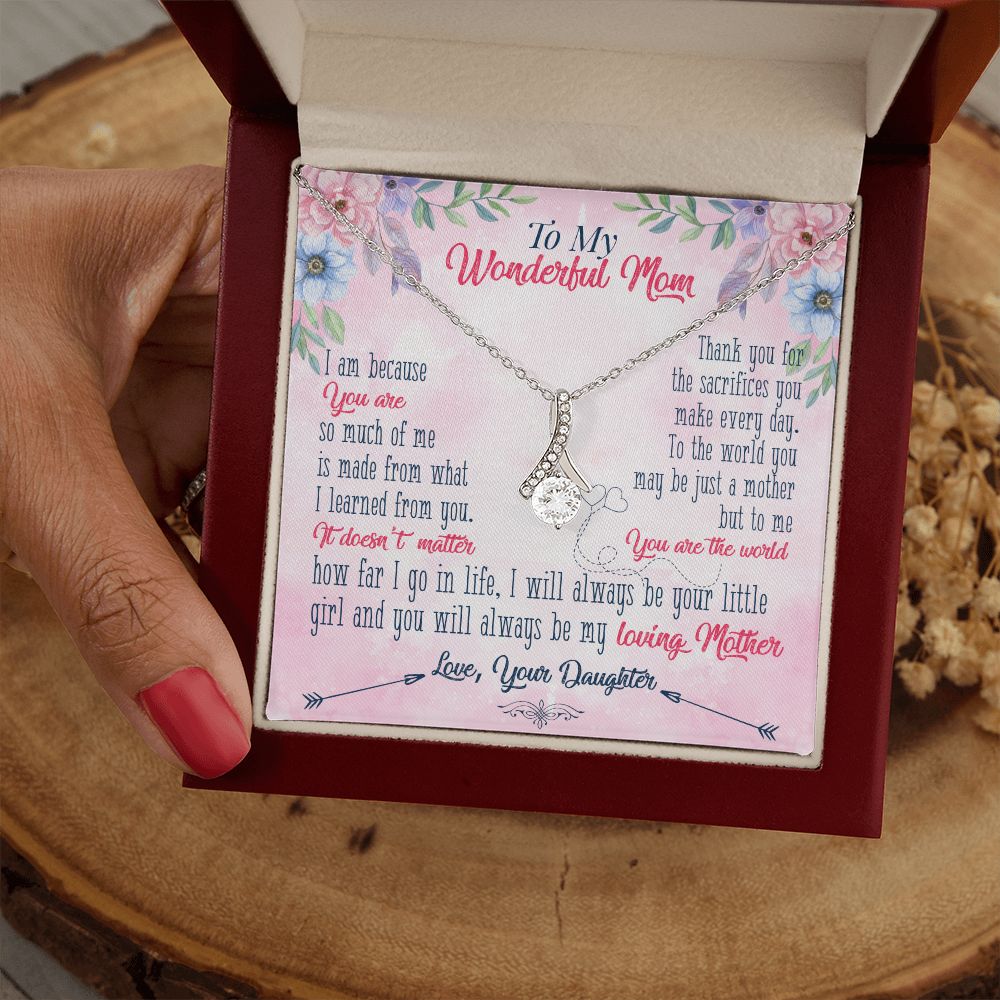 To My Wonderful Mom Necklace Pendant Gift From Daughter Necklace Gift For To Mom Happy Mother's Day Mother In Law Gift On Birthday Anniversary Gift 30821 Alluring Beauty Necklace
