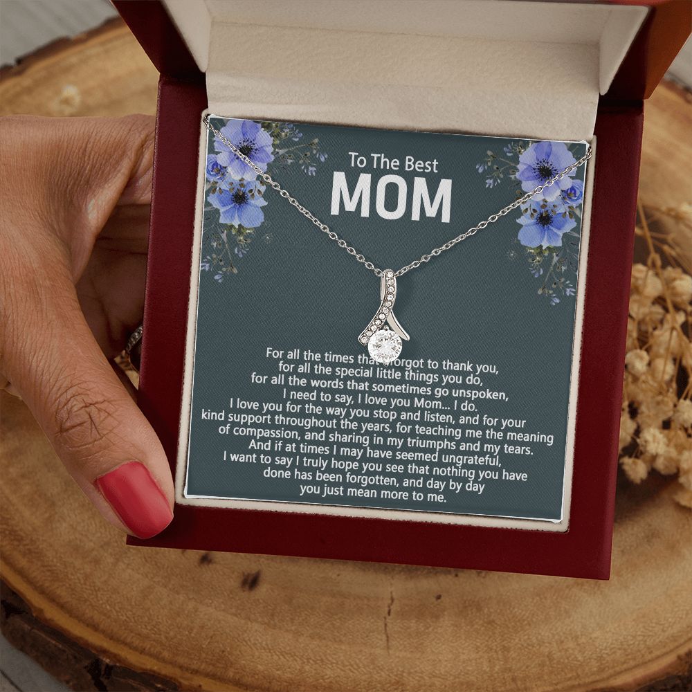To The Best Mom Love Knot Necklace Gift For Mom On Mother's Day Alluring Beauty Necklace