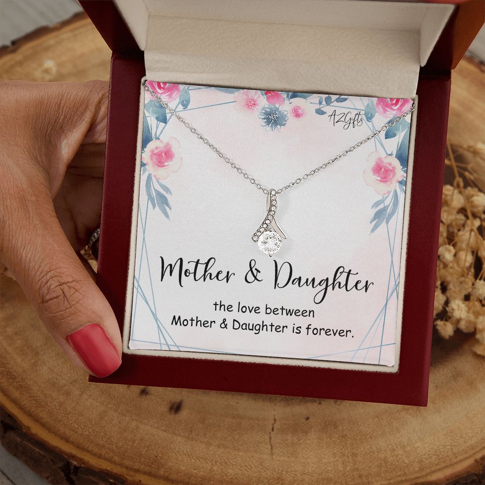 Mom Necklace Gifts for Mom from Daughter to Mom Gifts for Mothers Day from Daughter, To My Mom Necklace from Daughter to Mom Birthday Gifts Necklace with Message Card and Gift Box Alluring Beauty Necklace